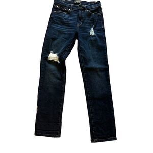 Rachel Roy distressed dark denim Angie jeans